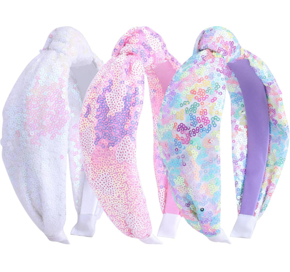 Sequin knot headband