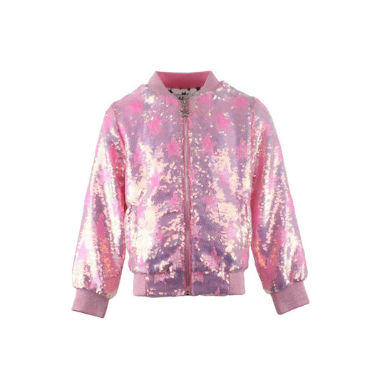 Pink Stars Sequin Bomber (Pink-Stars-Sequin-Bomber)