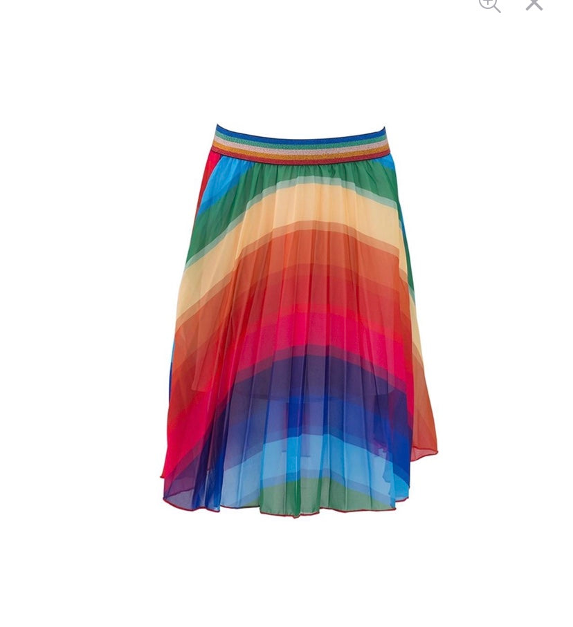 Mommy & Me Rainbow pleated skirt